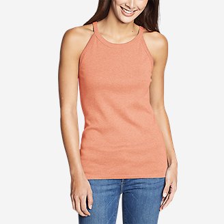 Women's Favorite Sleeveless Halter Top - Solid in Orange