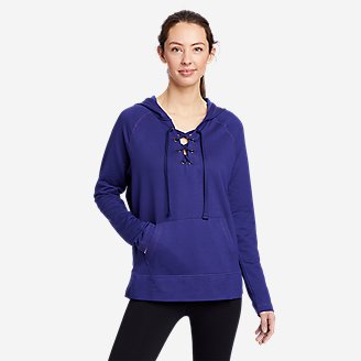Women's Everyday Enliven Pullover Lace-Up Hoodie in Blue
