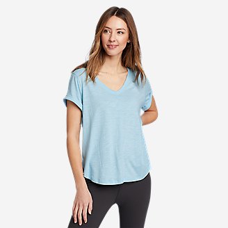 Women's Gate Check Short-Sleeve T-Shirt in Blue