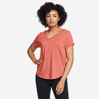 Women's Gate Check Short-Sleeve T-Shirt in Red