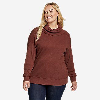 Women's Myriad Thermal Cozy Funnel Neck in Brown