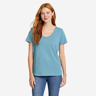 Women's Everyday Essentials Short-Sleeve Scoop Neck T-Shirt in Blue