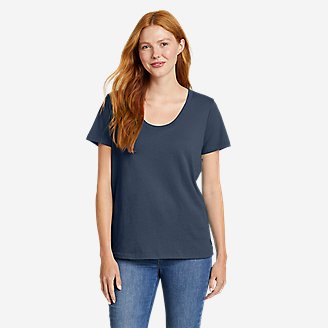 Women's Everyday Essentials Short-Sleeve Scoop Neck T-Shirt in Blue