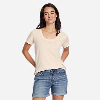 Women's Everyday Essentials Short-Sleeve Scoop Neck T-Shirt in White