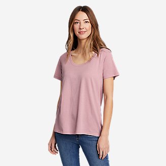 Women's Everyday Essentials Short-Sleeve Scoop Neck T-Shirt in Red