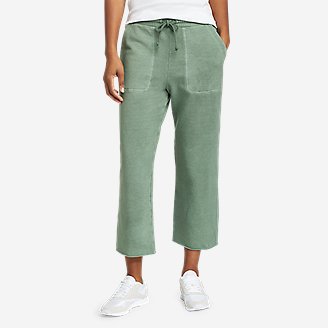 Women's Cozy Camp Easy Pull-On Pants in Green