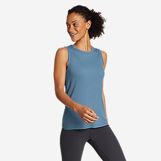 Women's Essentials Ribbed Layering Tank in Blue