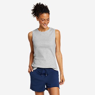 Women's Essentials Ribbed Layering Tank in Gray