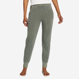 Women's Cozy Camp Garment Dyed Joggers in Green