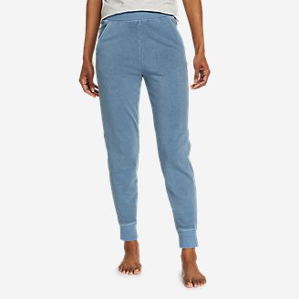 Women's Cozy Camp Garment Dyed Joggers in Blue