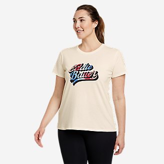 Women's EB Stars & Stripes Graphic T-Shirt in White