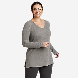 Women's Tellus V-Neck Sweater in Gray