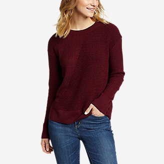 womens red pullover sweater