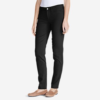 Women's Elysian Twill Slim Straight Jeans - Slightly Curvy in Black