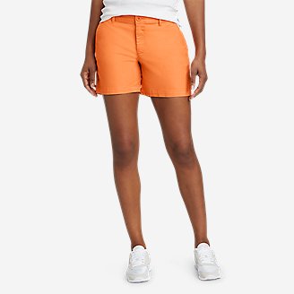 Women's Willit Stretch Legend Wash Shorts - 5' in Orange