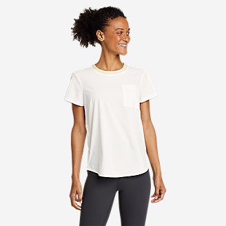Women's Departure Short-Sleeve Pocket T-Shirt in White