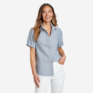 Women's Pro Creek Short-Sleeve Shirt in Blue