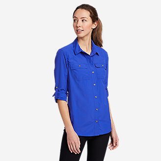 Women's Mountain Ripstop Long-Sleeve Shirt in Blue