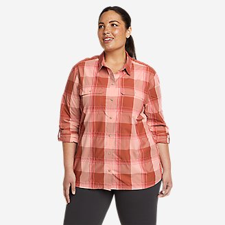 Women's Mountain Long-Sleeve Shirt in Red