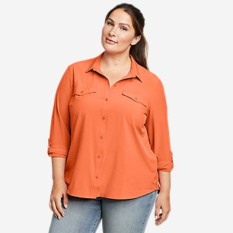 Women's Departure 2.0 Long-Sleeve Shirt in Red