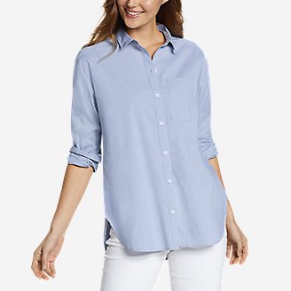 Women's On The Go Long-Sleeve Shirt in Blue