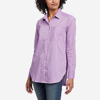 Women's On The Go Long-Sleeve Shirt in Purple