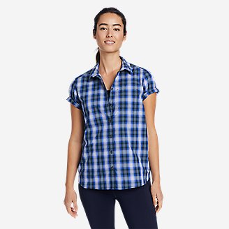 Women's Mountain Short-Sleeve Shirt in Blue