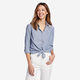 Women's On The Go Performance Long-Sleeve Shirt in Blue