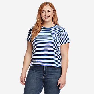 Women's Myriad Short-Sleeve Crew - Stripe in Blue