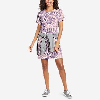 Women's Myriad Short-Sleeve T-Shirt Dress in Purple