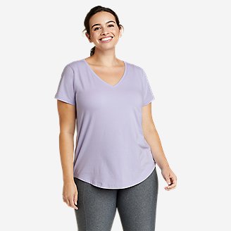 Women's Tempo Light V-Neck T-Shirt in Purple