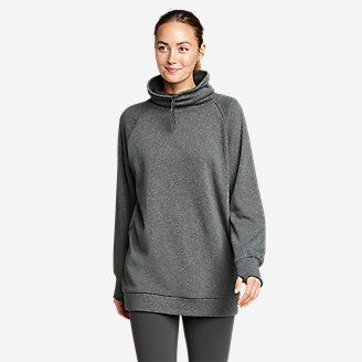 Women's Northern Lights Funnel-Neck Sweatshirt in Gray