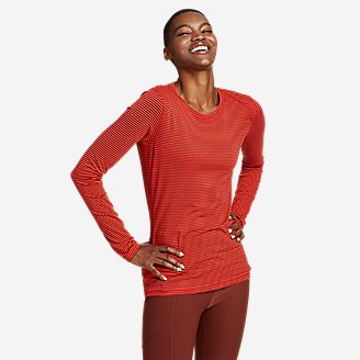 Women's Tempo Light Long-Sleeve T-Shirt - Print in Red
