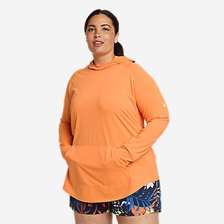 Women's Solarfoil Long-Sleeve Hoodie in Orange