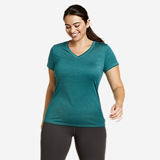 Women's Resolution Short-Sleeve V-Neck T-Shirt in Blue