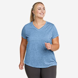 Women's Resolution Short-Sleeve V-Neck T-Shirt in Blue
