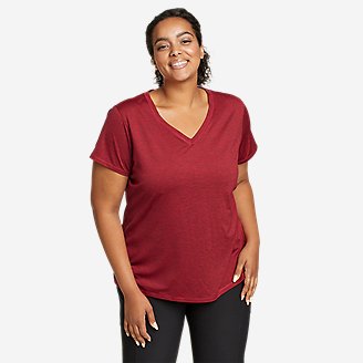 Women's Resolution Short-Sleeve V-Neck T-Shirt in Red