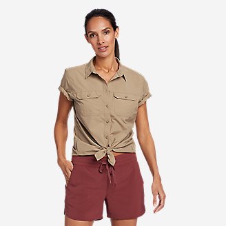 Women's Mountain Ripstop Short-Sleeve Shirt in Beige