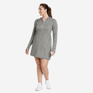 Women's Resolution Hoodie Dress in Gray