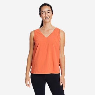Women's Departure V-Neck Tank Top - Solid in Red
