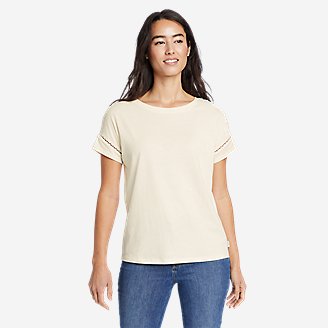 Women's Myriad Short-Sleeve Boat-Neck T-Shirt in White