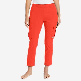 Women's Guide Ripstop Cargo Ankle Pants in Red