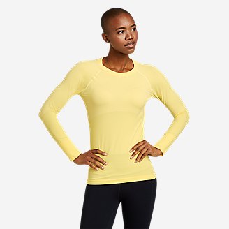 Women's Resolution Seamless Long-Sleeve Crew T-Shirt in Yellow