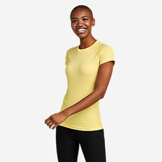 Women's Resolution Seamless Short-Sleeve Crew T-Shirt in Yellow