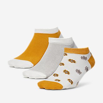 Women's Low-Profile Patterned Socks - 3-Pack in Yellow
