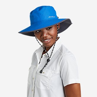 Women's Exploration UPF Wide Brim Hat in Blue