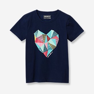 Girls' Graphic Short-Sleeve T-Shirt in Blue