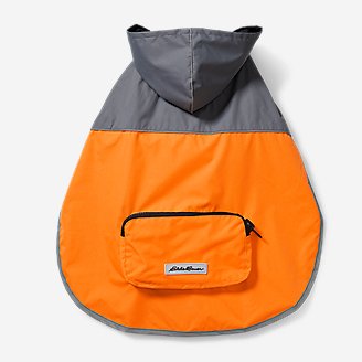 Packable Pet Rain Jacket in Orange
