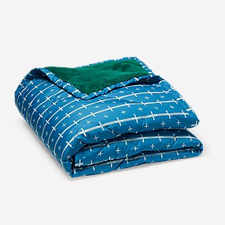 Oversized Down Throw in Blue