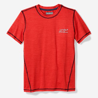 NWT Boys Navy// White Stripe EDDIE BAUER Crew Neck T-Shirt Size Large L 10//12